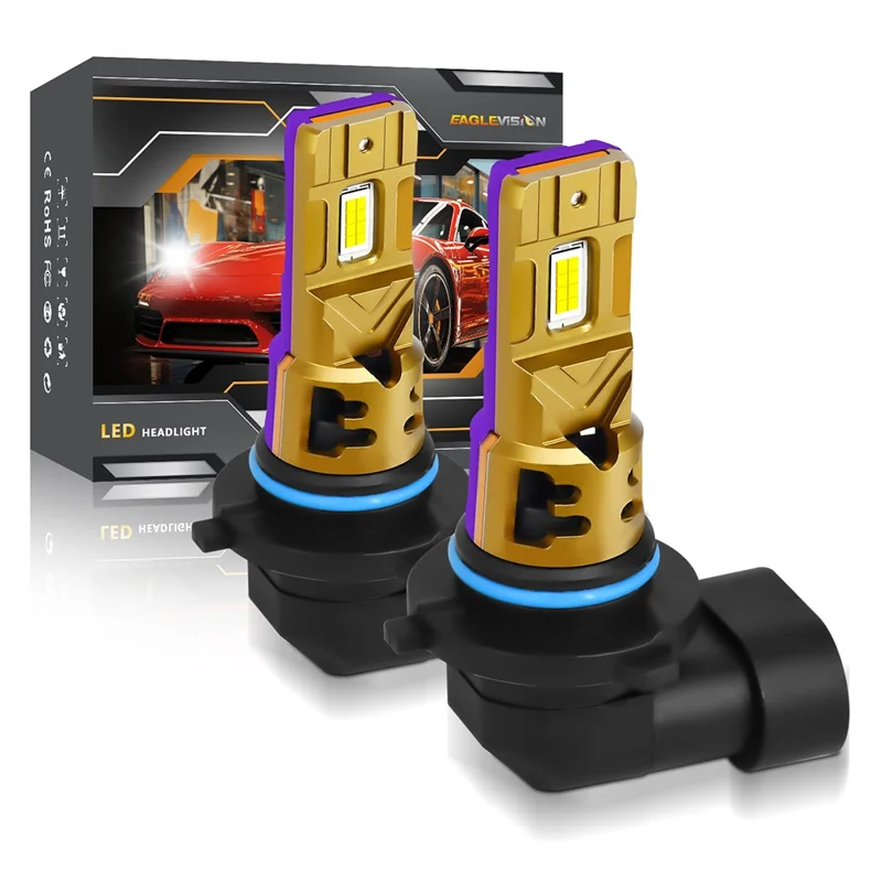 1 Par de Lâmpadas LED para Farol de Carro 9006 / HB4 35W 6500K IP68 Impermeável Feixe Alto e Baixo