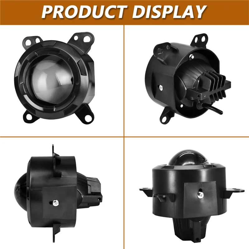 T14 1 Par de Faros LED de Doble Haz de Alta Potencia de 3 Pulgadas para Camiones DAF, Luz Antiniebla Delantera de 55W 9-32V