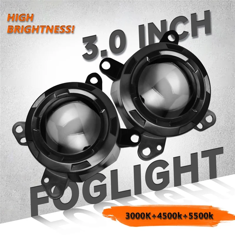 T14 1 Par de Faros LED de Doble Haz de Alta Potencia de 3 Pulgadas para Camiones DAF, Luz Antiniebla Delantera de 55W 9-32V