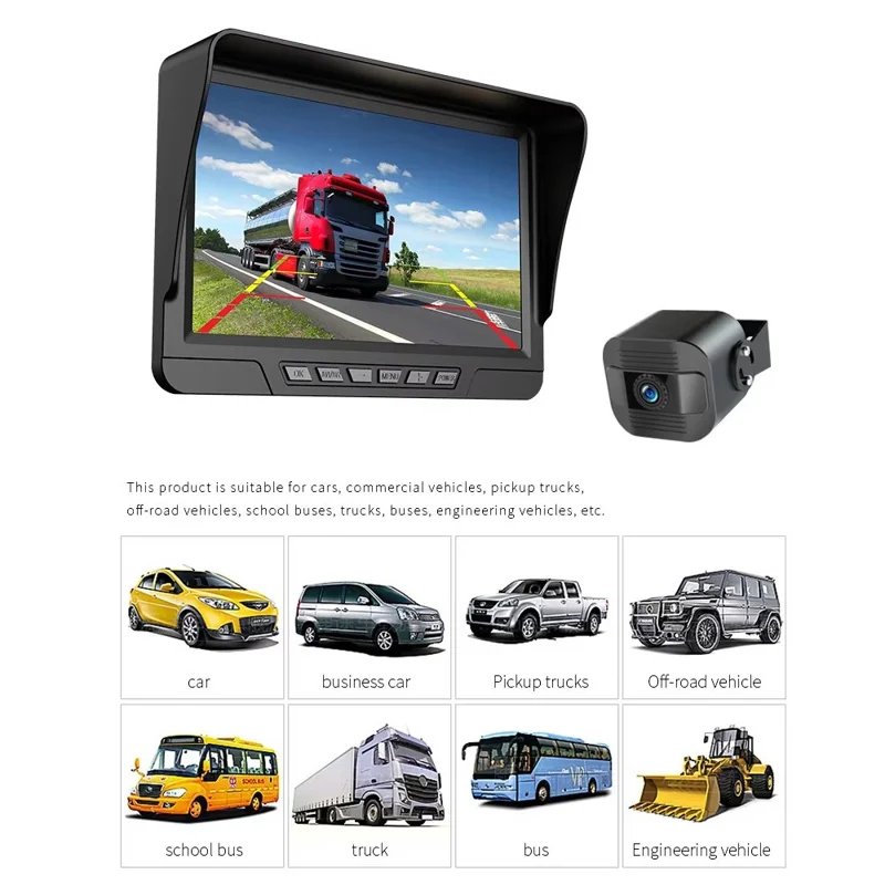 D06PLUS 7 Zoll Drahtlose Digitale HD Armaturenbrett-Kamera mit Vorder- und Rückseiten-Aufnahme DVR Rückfahrkamera-System mit F19 Kamera