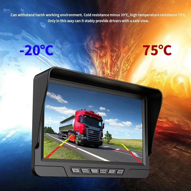 D06PLUS 7 Zoll Drahtlose Digitale HD Armaturenbrett-Kamera mit Vorder- und Rückseiten-Aufnahme DVR Rückfahrkamera-System mit F19 Kamera