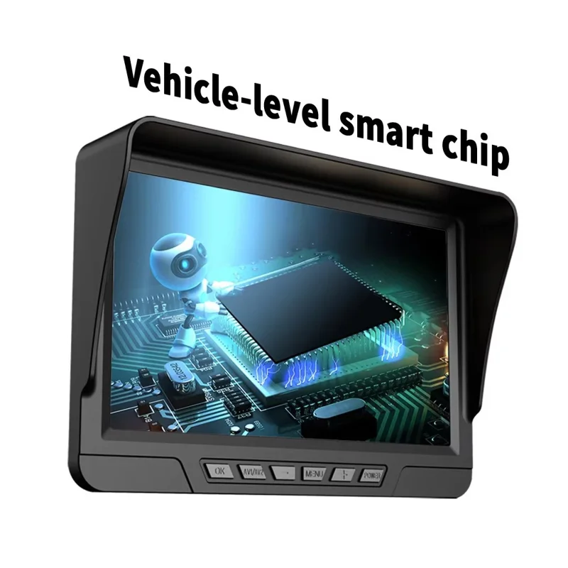 D06PLUS 7 Zoll Drahtlose Digitale HD Armaturenbrett-Kamera mit Vorder- und Rückseiten-Aufnahme DVR Rückfahrkamera-System mit F19 Kamera