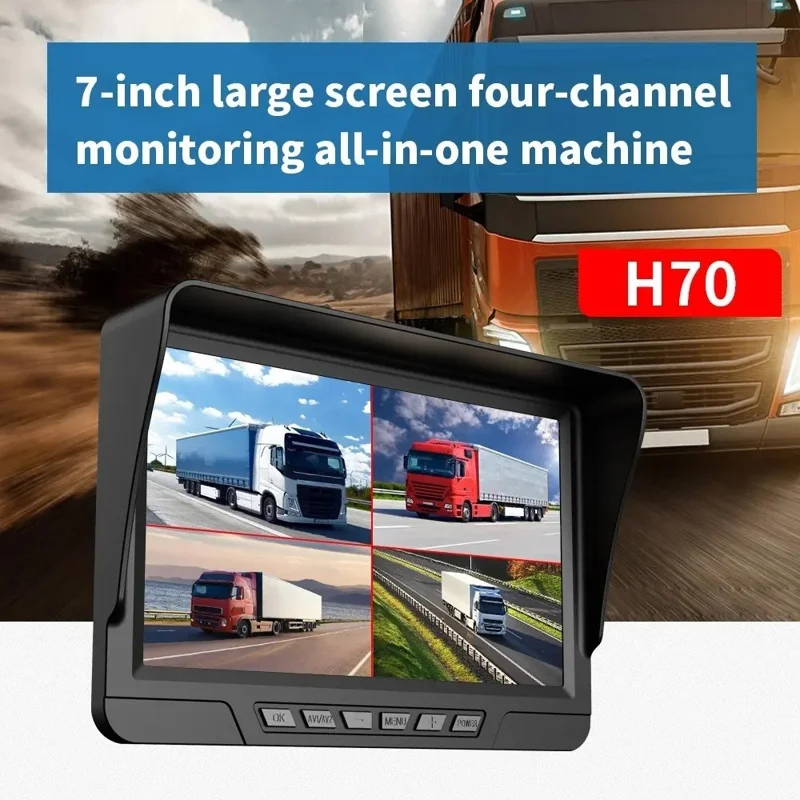 T70 7-Zoll Drahtlose Digitale HD-Kamera mit Vorder- und Rückkamera Aufnahme Dashcam Rückfahrsystem mit F9 Kamera
