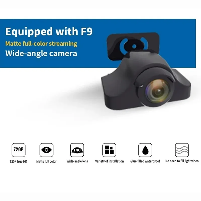 T70 7-Zoll Drahtlose Digitale HD-Kamera mit Vorder- und Rückkamera Aufnahme Dashcam Rückfahrsystem mit F9 Kamera