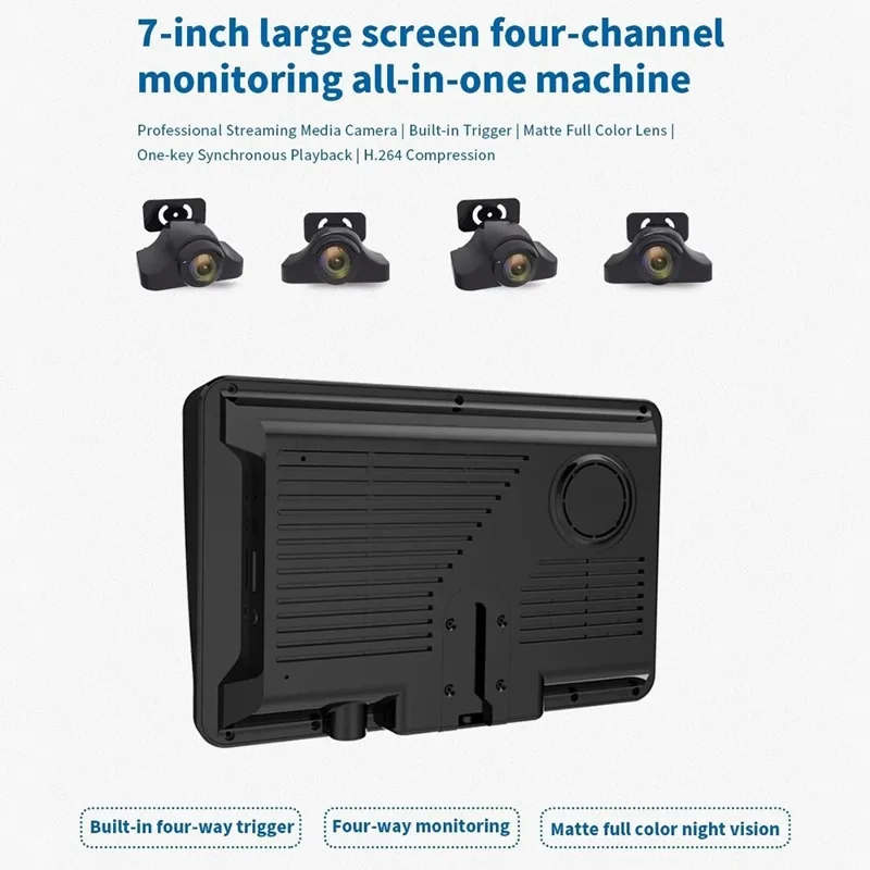 T70 7-Zoll Drahtlose Digitale HD-Kamera mit Vorder- und Rückkamera Aufnahme Dashcam Rückfahrsystem mit F9 Kamera