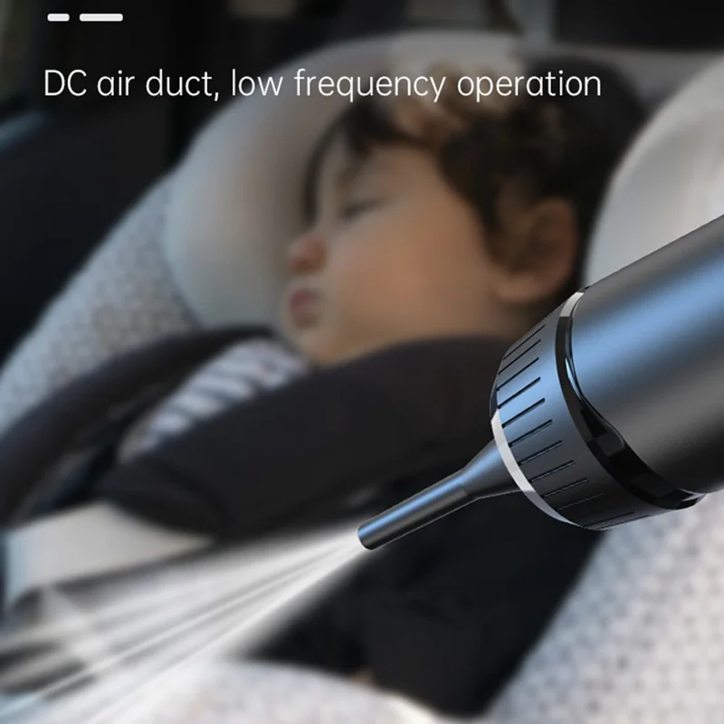 Soplador de Aire Portátil D16 de 50W y 42.500 RPM, Recargable e Inalámbrico para Coche, PC y Teclado