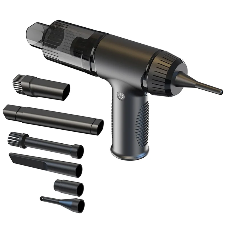 Aspirateur à main V16D 2 en 1 pour voiture avec souffleur à poussière rechargeable et 7 buses, aspiration puissante
