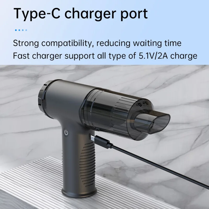 Aspirateur à main V16D 2 en 1 pour voiture avec souffleur à poussière rechargeable et 7 buses, aspiration puissante