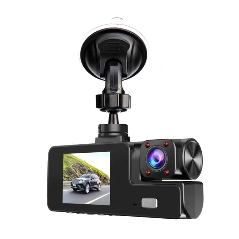 A22 1080P Dreifach-Objektiv Autokamera mit Nachtsicht, WiFi-Dashcam und Rückfahrkamera