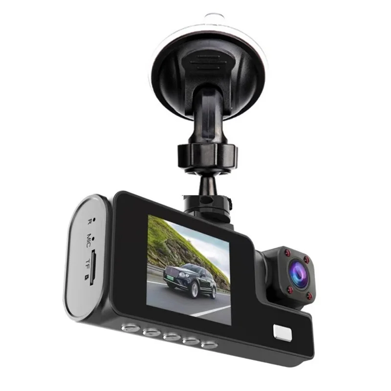 A22 1080P Dreifach-Objektiv Autokamera mit Nachtsicht, WiFi-Dashcam und Rückfahrkamera