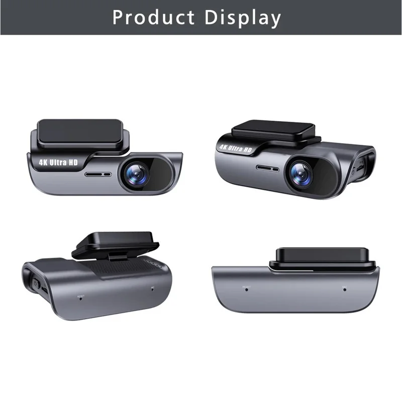 Câmera Veicular K05 4K com WiFi, Visão Noturna HD, Monitor de Estacionamento e Gravação Time-Lapse, Alimentação por Acendedor de Cigarro