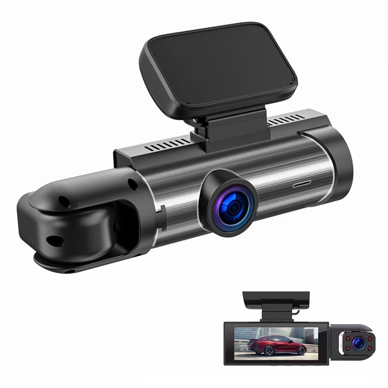 3,16 Zoll IPS-Bildschirm Dual-Objektiv Dashcam Vorne und Innen Aufnahme HD Nachtsicht Weitwinkel Rückfahrkamera Monitor