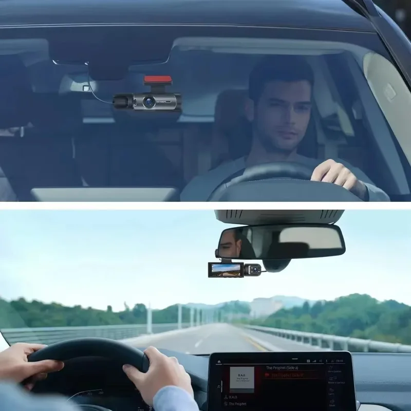 3,16 Zoll IPS-Bildschirm Dual-Objektiv Dashcam Vorne und Innen Aufnahme HD Nachtsicht Weitwinkel Rückfahrkamera Monitor