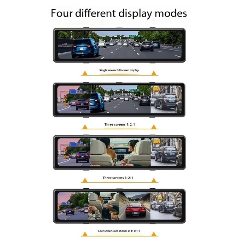 12 Zoll Volle Bildschirm Vier-Kanal Aufnahmekamera 360 Grad Toter-Winkel-Erkennung ADAS 4K Dashcam
