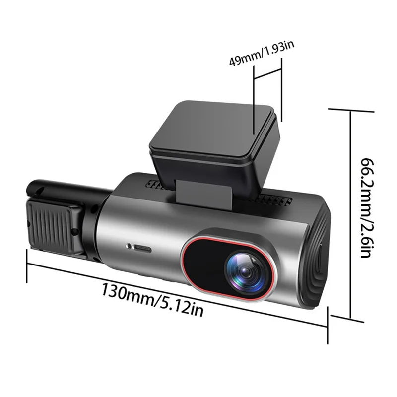 4-Zoll-IPS-Bildschirm 1080P Vorne und Innen Dual-Aufnahme WiFi Dashcam Nachtsicht Weitwinkel Aufnahmekamera