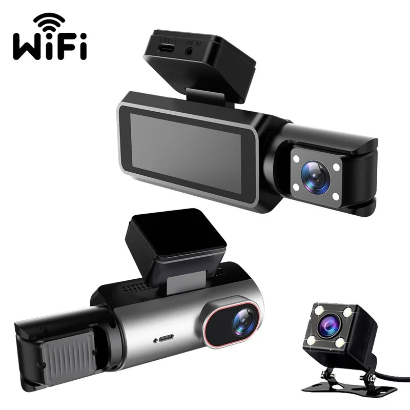 4-Zoll-IPS-Bildschirm 1080P Vorne und Innen Dual-Aufnahme WiFi Dashcam Nachtsicht Weitwinkel Aufnahmekamera
