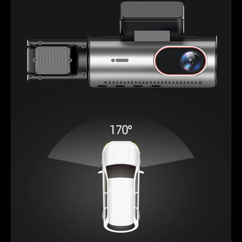 4-Zoll-IPS-Bildschirm 1080P Vorne und Innen Dual-Aufnahme WiFi Dashcam Nachtsicht Weitwinkel Aufnahmekamera