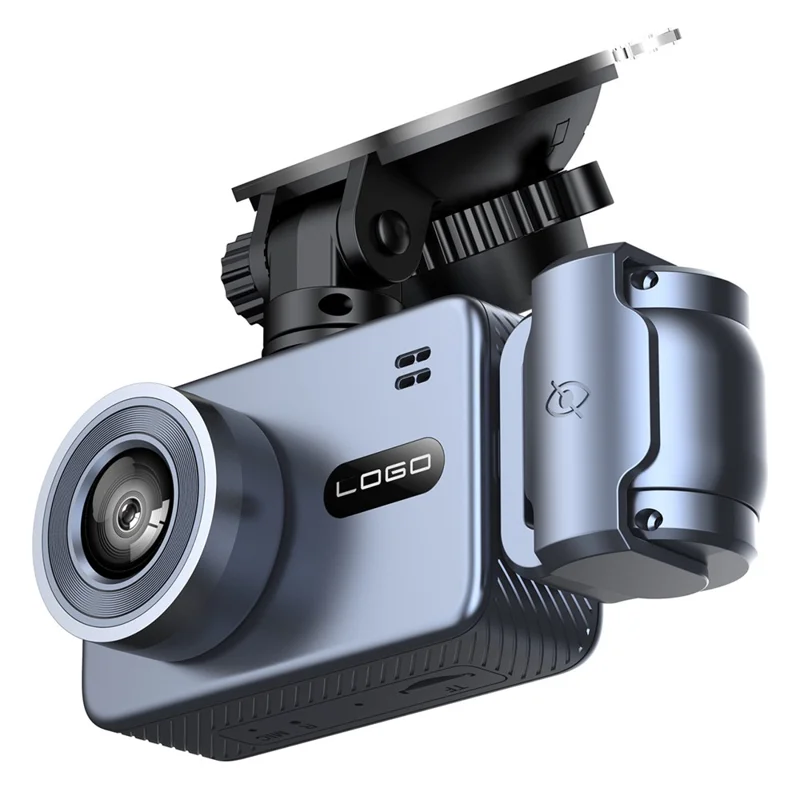 Câmera Veicular 4K com Dupla Lente para Painel, Visão Noturna, Wi-Fi, DVR com Câmera Frontal e Interna e Lente Rotativa de 360 Graus
