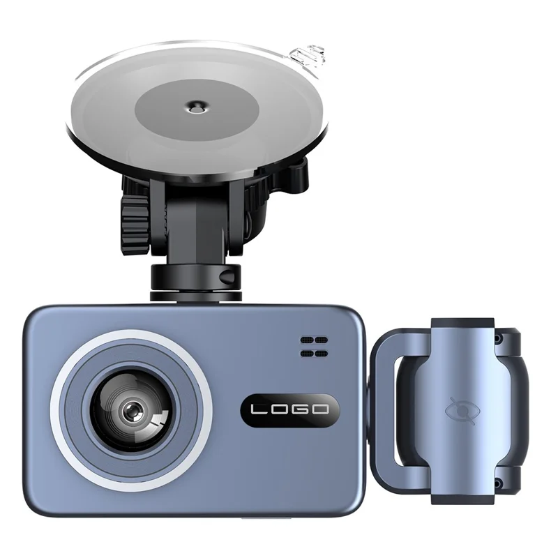Câmera Veicular 4K com Dupla Lente para Painel, Visão Noturna, Wi-Fi, DVR com Câmera Frontal e Interna e Lente Rotativa de 360 Graus