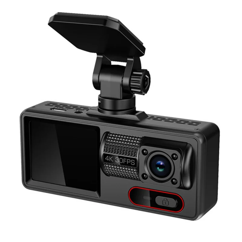 HD 1080P Dreikanal-Dashcam mit Schleifenaufnahme, WLAN und Infrarot-Nachtsicht-Autokamera