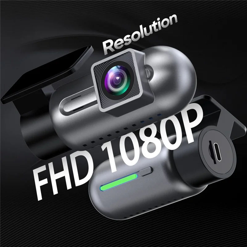 Caméra de tableau de bord V57 1080P 170 degrés Grand Angle DVR de voiture Mode Parking 24H Contrôle WiFi par Application Mini Caméra