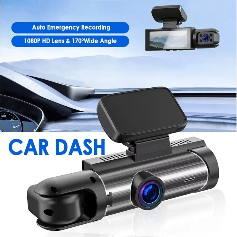 WiFi HD Dual-Objektiv Dashcam für Vorne und Innen Aufnahme Nachtsicht Weitwinkel Rückwärtsaufnahme Rekorder