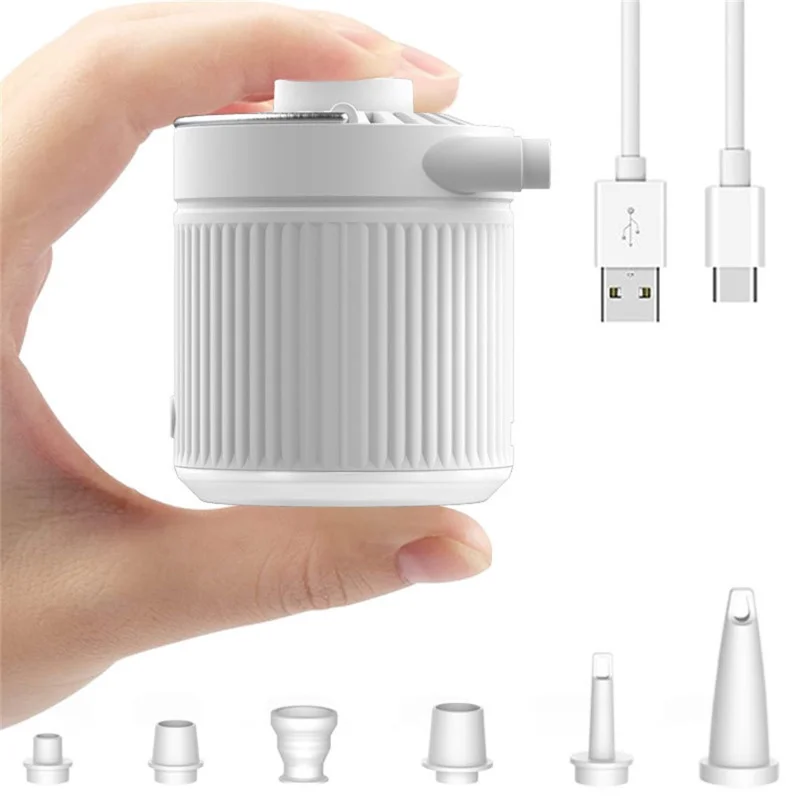 H9726 35Вт 3,5 кПа Мини-электрический насос с LED-подсветкой, портативный беспроводной воздушный насос для надувных колец и надувных кроватей