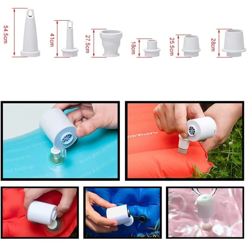 H9725 Pompe à air portable sans fil rechargeable Gonfleur/Dégonfleur électrique pour bouées / Matelas pneumatiques