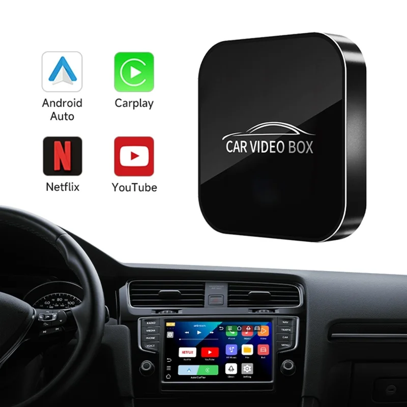 AB038 2+16GB Andriod 12.0 CarPlay Android Auto 3 in 1 Smart Multimedia Adapter Wireless Video Box Support Netflix Youtube