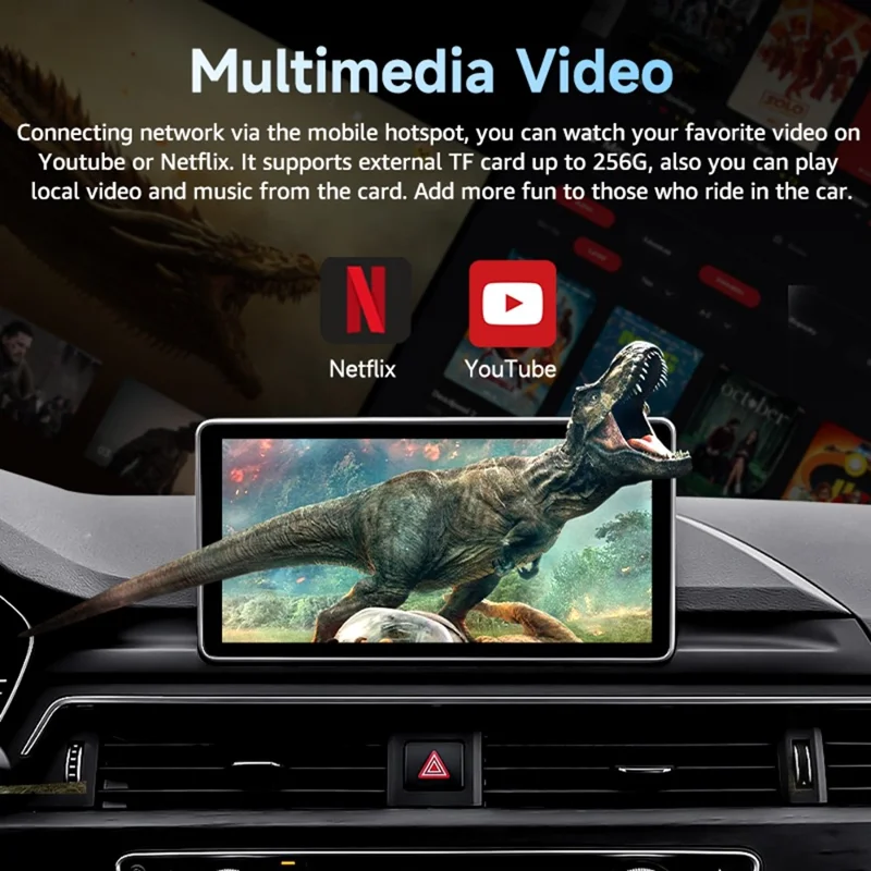 AB038 2+16GB Andriod 12.0 CarPlay Android Auto 3 in 1 Smart Multimedia Adapter Wireless Video Box Support Netflix Youtube