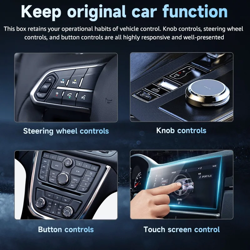 AB038 2+16GB Andriod 12.0 CarPlay Android Auto 3 in 1 Smart Multimedia Adapter Wireless Video Box Support Netflix Youtube