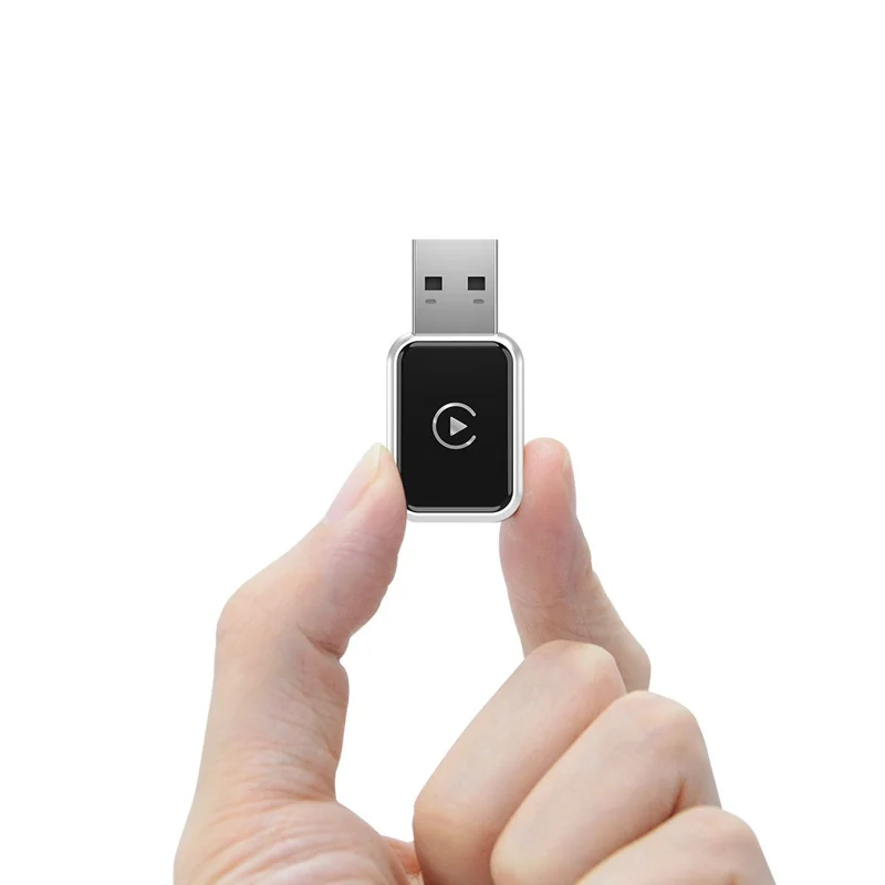 EC02 USB Mini адаптер CarPlay и Android Auto 2-в-1 для автомобиля - Серебристый