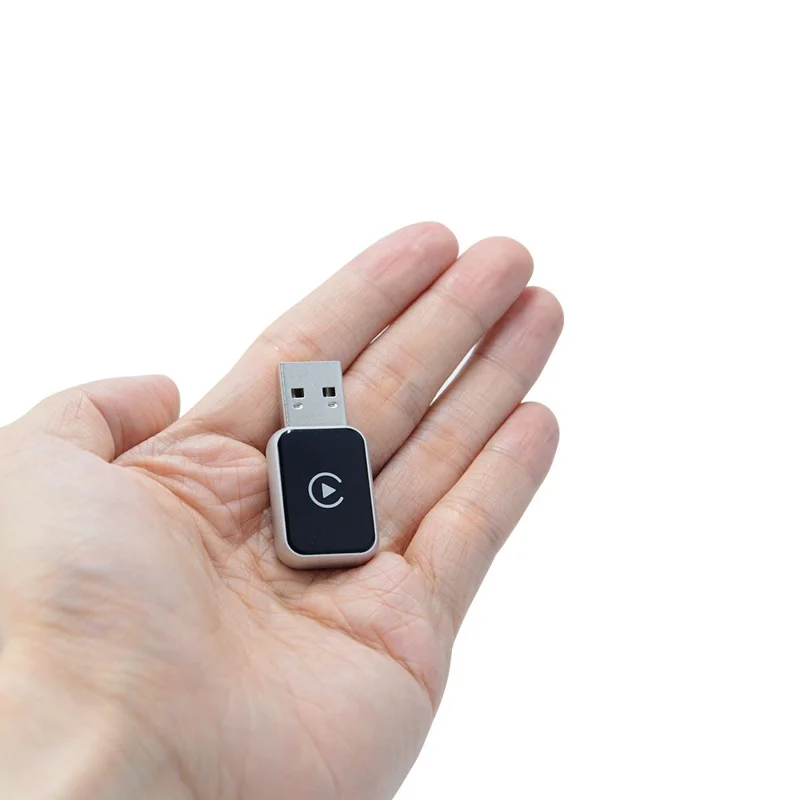 EC02 USB Mini адаптер CarPlay и Android Auto 2-в-1 для автомобиля - Серебристый