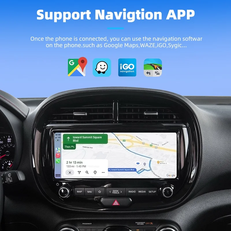 EC02 USB Mini адаптер CarPlay и Android Auto 2-в-1 для автомобиля - Серебристый