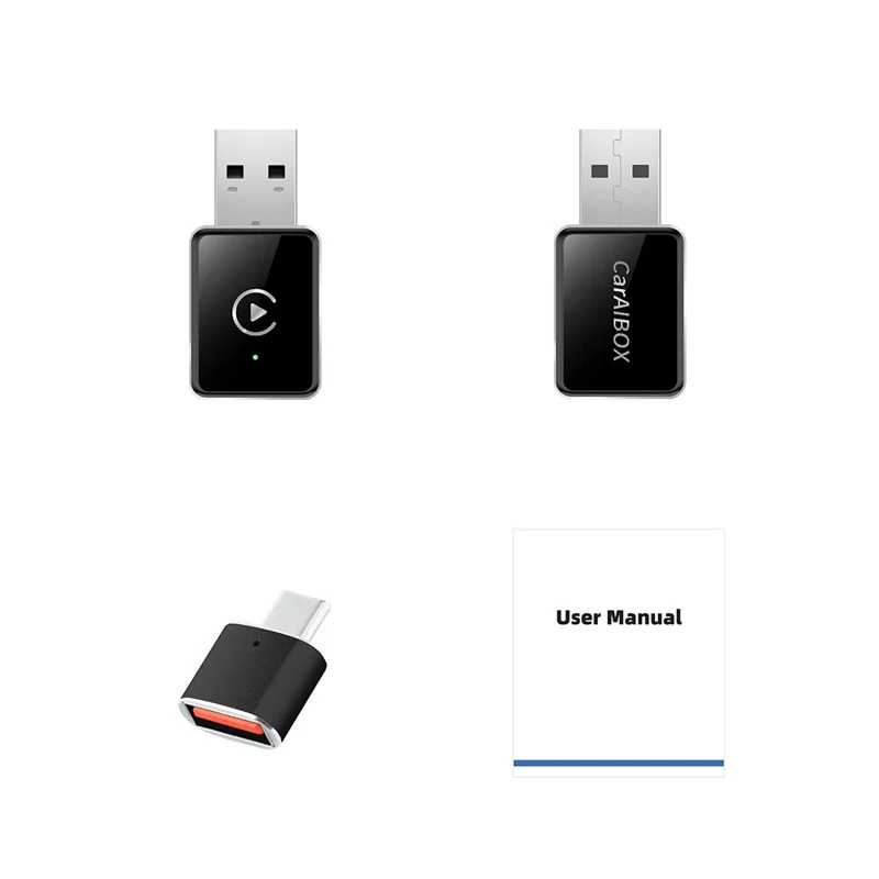 EC02-A USB Mini Kabel zu Wireless CarPlay Android Auto Adapter 2 in 1 Autoverbindungsbox