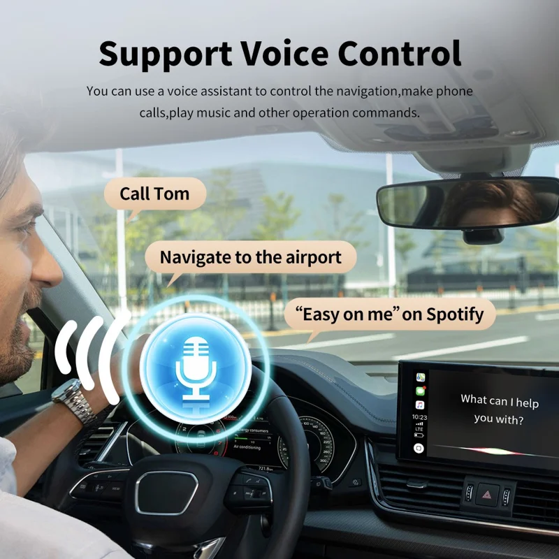 EC02-A USB Mini Kabel zu Wireless CarPlay Android Auto Adapter 2 in 1 Autoverbindungsbox