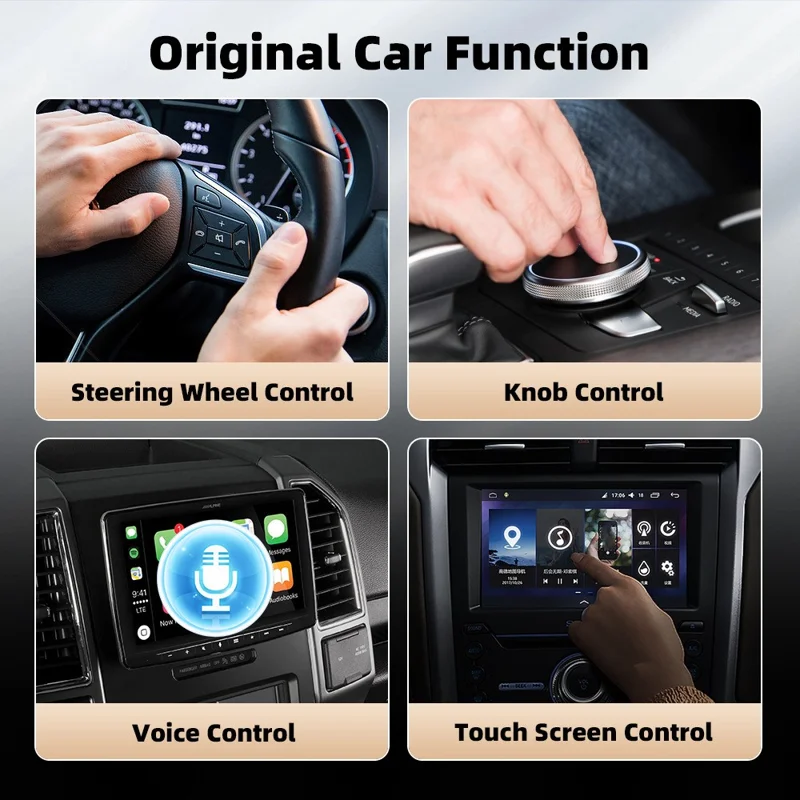 EC02-A USB Mini Kabel zu Wireless CarPlay Android Auto Adapter 2 in 1 Autoverbindungsbox