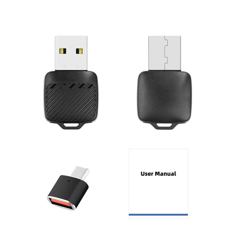 EC03 Adattatore USB Mini da Cablato a Wireless per CarPlay Android Auto 2 in 1 per Connettività Auto