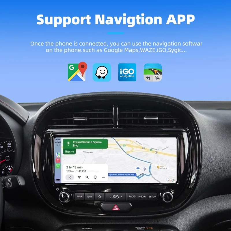 EC03 Adattatore USB Mini da Cablato a Wireless per CarPlay Android Auto 2 in 1 per Connettività Auto