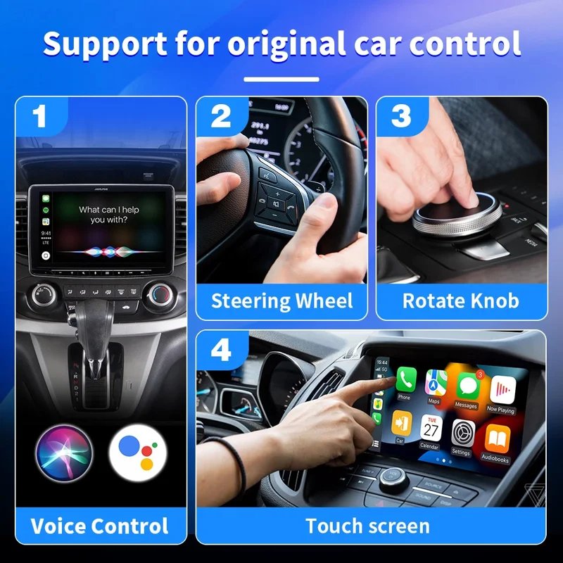 EC04-B Adattatore da Cablato a Wireless Carplay Android Auto Convertitore per Auto