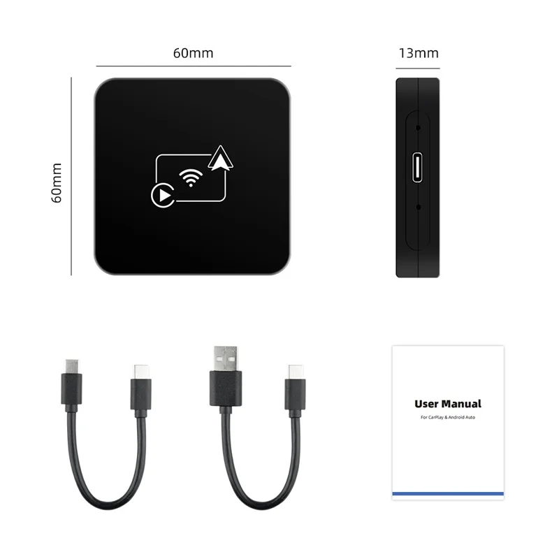 EC04-B Adattatore da Cablato a Wireless Carplay Android Auto Convertitore per Auto
