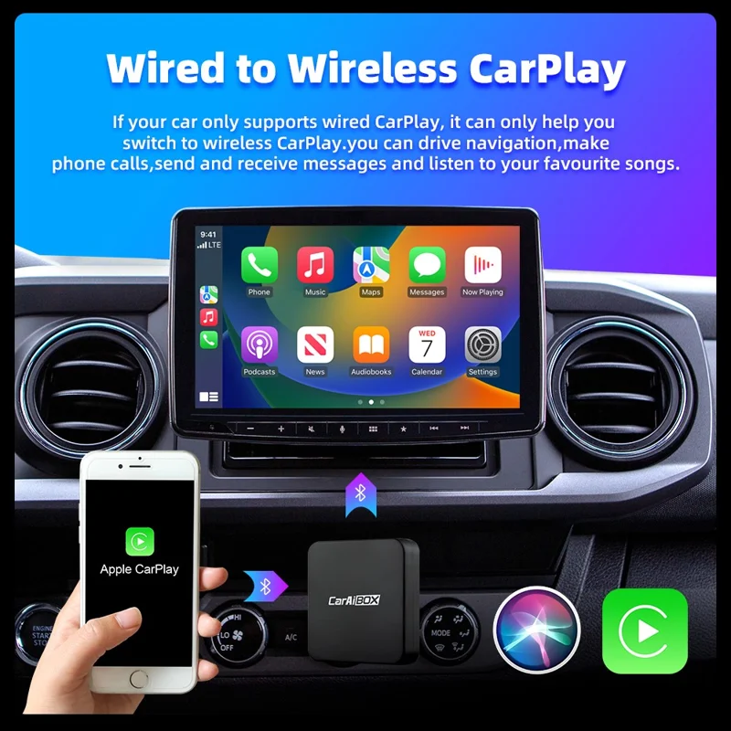EC04-C Adattatore Carplay / Android Auto da Cablato a Wireless Convertitore Smart Box per Auto