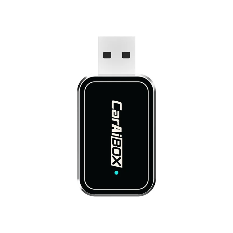 EC09-SI-C Adattatore USB Mini da Cablato a Wireless CarPlay Android Auto 2 in 1 Box di Connettività per Auto - Argento
