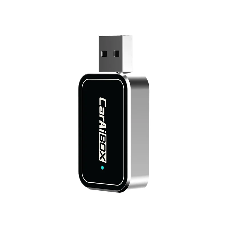 EC09-SI-C Adattatore USB Mini da Cablato a Wireless CarPlay Android Auto 2 in 1 Box di Connettività per Auto - Argento