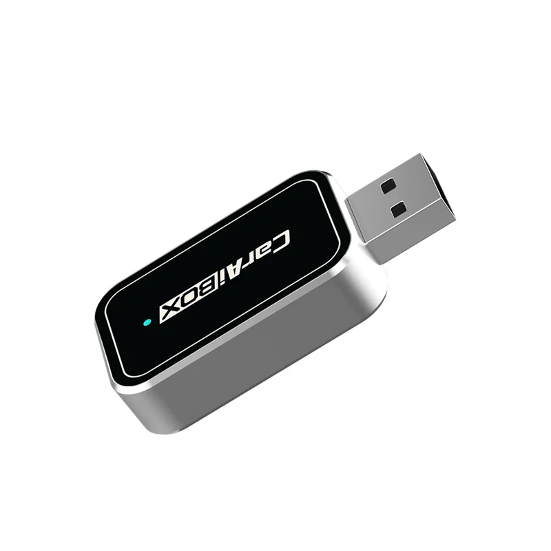 EC09-SI-C Adattatore USB Mini da Cablato a Wireless CarPlay Android Auto 2 in 1 Box di Connettività per Auto - Argento