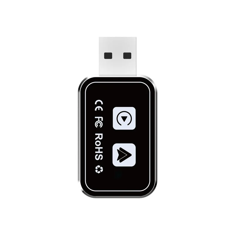 EC09-SI-C USB Mini Wired to Wireless CarPlay Android Auto Adapter 2 in 1 Car Connectivity Box - Black