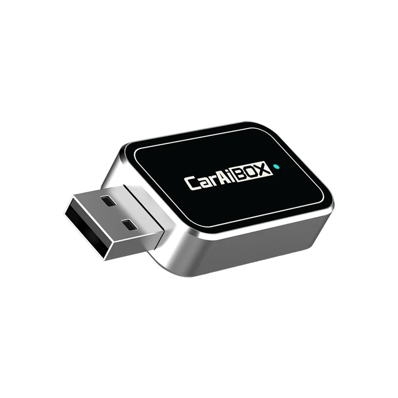 EC09-SI-C USB Mini Wired to Wireless CarPlay Android Auto Adapter 2 in 1 Car Connectivity Box - Black