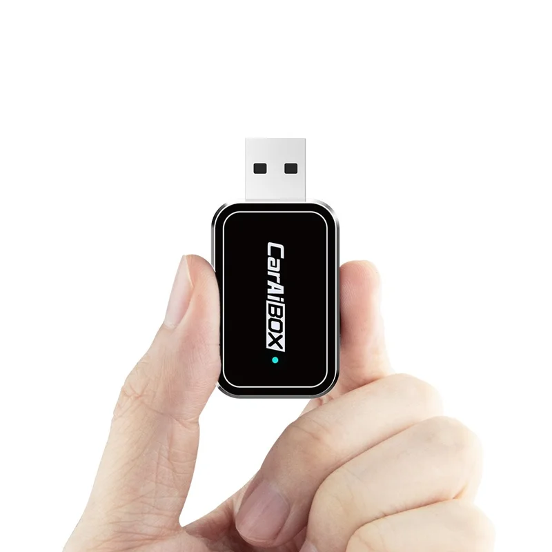 EC09-SI-C USB Mini Wired to Wireless CarPlay Android Auto Adapter 2 in 1 Car Connectivity Box - Black