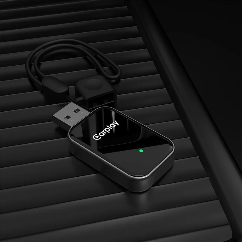 Adaptateur sans fil CarPlay Android Auto Mini Dongle USB avec Lanière 2 en 1 Boîte de Connectivité Automobile