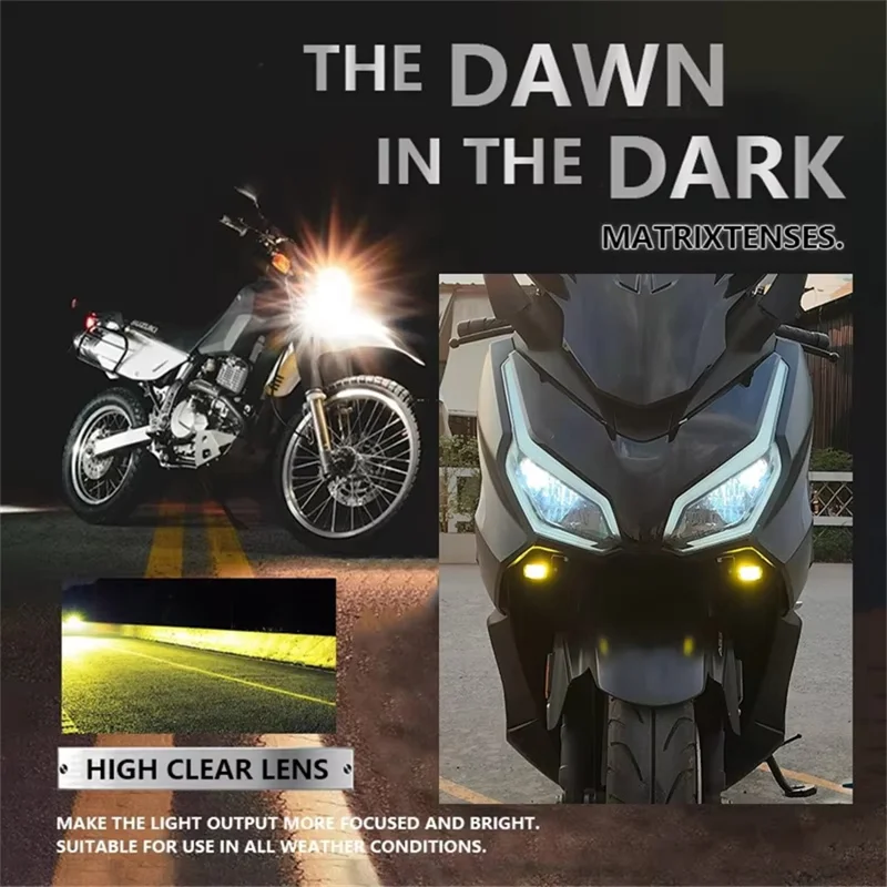 V82 1 Paire 180W 38000LM Phare de Moto LED avec Ventilateur de Refroidissement Étanche Faisceau Haut et Bas Lampe Avant de Voiture